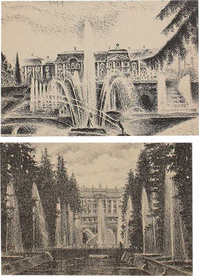 Пожарский Сергей Михайлович, Каплун Адриан Владимирович. Лот из двух открыток с литографиями: 